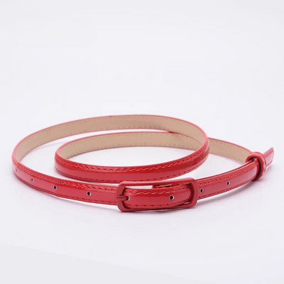 Curele de culoare bomboană pentru copii 1,2 cm Curele PU super-subțiri Curele ocazionale simple de culoare solidă Accesorii pentru îmbrăcăminte pentru fete