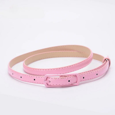 Curele de culoare bomboană pentru copii 1,2 cm Curele PU super-subțiri Curele ocazionale simple de culoare solidă Accesorii pentru îmbrăcăminte pentru fete