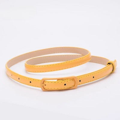 Curele de culoare bomboană pentru copii 1,2 cm Curele PU super-subțiri Curele ocazionale simple de culoare solidă Accesorii pentru îmbrăcăminte pentru fete