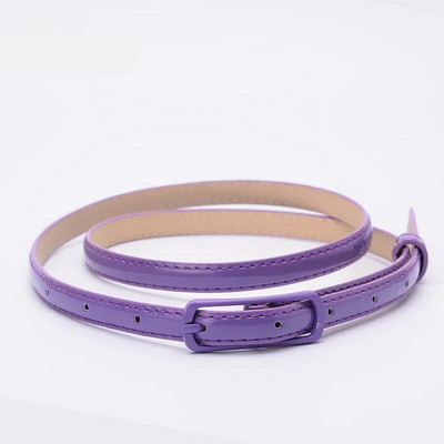 Curele de culoare bomboană pentru copii 1,2 cm Curele PU super-subțiri Curele ocazionale simple de culoare solidă Accesorii pentru îmbrăcăminte pentru fete