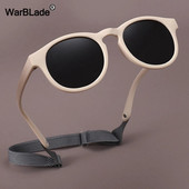 WarBlade Ochelari de soare polarizați, rotunzi, mici, ochelari de soare din silicon, flexibili, de siguranță pentru copii, 0-3 ani, băieți, fete, ochelari pentru bebeluși UV400