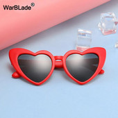 WarBLade Ochelari de soare noi pentru copii Ochelari de soare polarizați pentru copii LOVE Heart Băieți Fete Ochelari pentru bebeluși Ochelari de siguranță cu ramă flexibilă