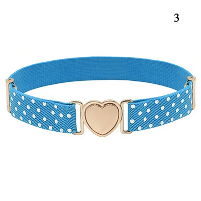 Wave Point svītraina jostasvieta DIY Zvaigžņu raksts Regulējama Stretch vidukļa josta bērniem Elastīga sirds formas sprādze Bērnu josta