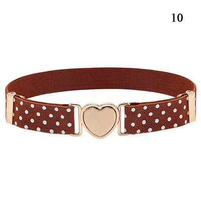 Wave Point svītraina jostasvieta DIY Zvaigžņu raksts Regulējama Stretch vidukļa josta bērniem Elastīga sirds formas sprādze Bērnu josta