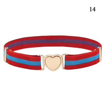 Wave Point svītraina jostasvieta DIY Zvaigžņu raksts Regulējama Stretch vidukļa josta bērniem Elastīga sirds formas sprādze Bērnu josta