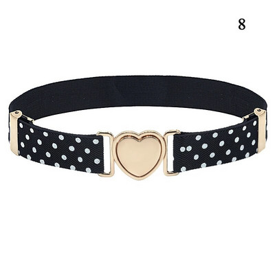 Lainepunktiga triibuline vöörihm Tähemustriga veniv vöörihm Laste elastne vöö Reguleeritav tüdrukute südamekujuline pannal lastevöö