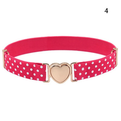 Lainepunktiga triibuline vöörihm Tähemustriga veniv vöörihm Laste elastne vöö Reguleeritav tüdrukute südamekujuline pannal lastevöö