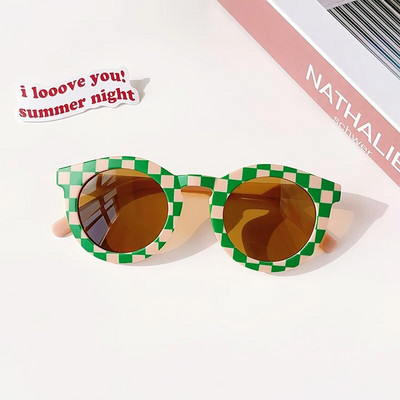 Ochelari de soare rotunzi, rotunzi, rotunzi, vintage, pentru copii, ochelari de soare pentru bebeluși, acrilici, UV400, ochelari de modă pentru copii