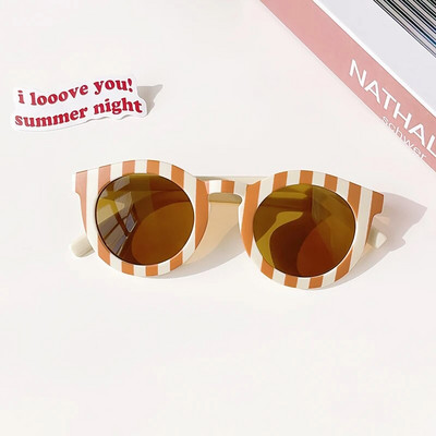 Ochelari de soare rotunzi, rotunzi, rotunzi, vintage, pentru copii, ochelari de soare pentru bebeluși, acrilici, UV400, ochelari de modă pentru copii