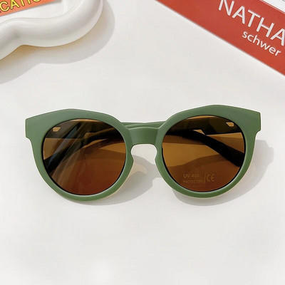 Ochelari de soare rotunzi, rotunzi, rotunzi, vintage, pentru copii, ochelari de soare pentru bebeluși, acrilici, UV400, ochelari de modă pentru copii