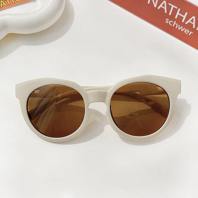Ochelari de soare rotunzi, rotunzi, rotunzi, vintage, pentru copii, ochelari de soare pentru bebeluși, acrilici, UV400, ochelari de modă pentru copii