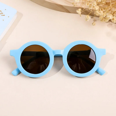Culorile pentru copii Ochelari de soare rotunzi cu desene animate Băieți Fete Ochelari de soare vintage Protecție UV Ochelari clasici pentru copii UV400