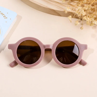 Culorile pentru copii Ochelari de soare rotunzi cu desene animate Băieți Fete Ochelari de soare vintage Protecție UV Ochelari clasici pentru copii UV400