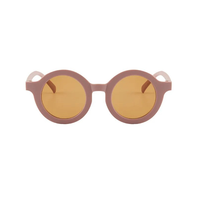 Bērnu krāsas karikatūra apaļas saulesbrilles zēniem meitenes vintage saulesbrilles UV aizsardzība klasiskās bērnu brilles UV400