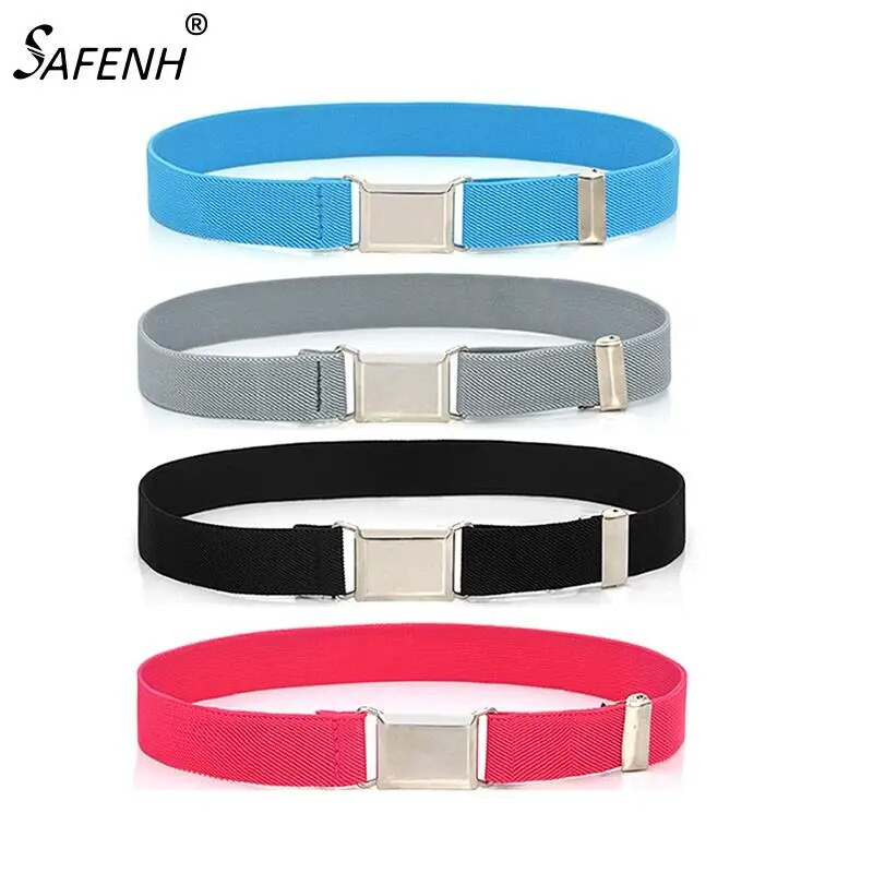 Reguliuojami elastiniai drobiniai diržai berniukams mergaičių dryžuotas tamprus vakarinis diržas vaikams reguliuojamas sagties diržas vaikiškas juosmuo