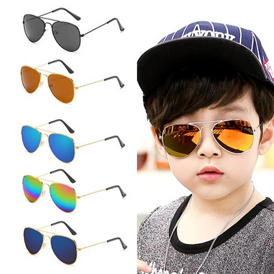 Нови детски слънчеви очила Модни цветни момчета и момичета Светлоотразителни слънчеви очила Детски бебешки UV400 очила с висока разделителна способност на открито