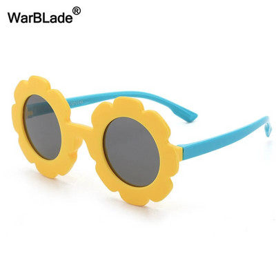 WarBlade New Kids Päikeseprillid Paindlikud polariseeritud Laste Päikeseprillid Ümarad lillelised prillid Tüdrukud Poisid Baby Shades Prillid UV400