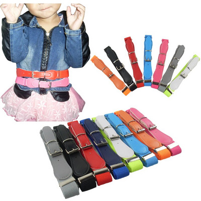 Candy Color 1 Inch Wide Kids Παιδική ελαστική ζώνη μέσης για αγόρια κορίτσια