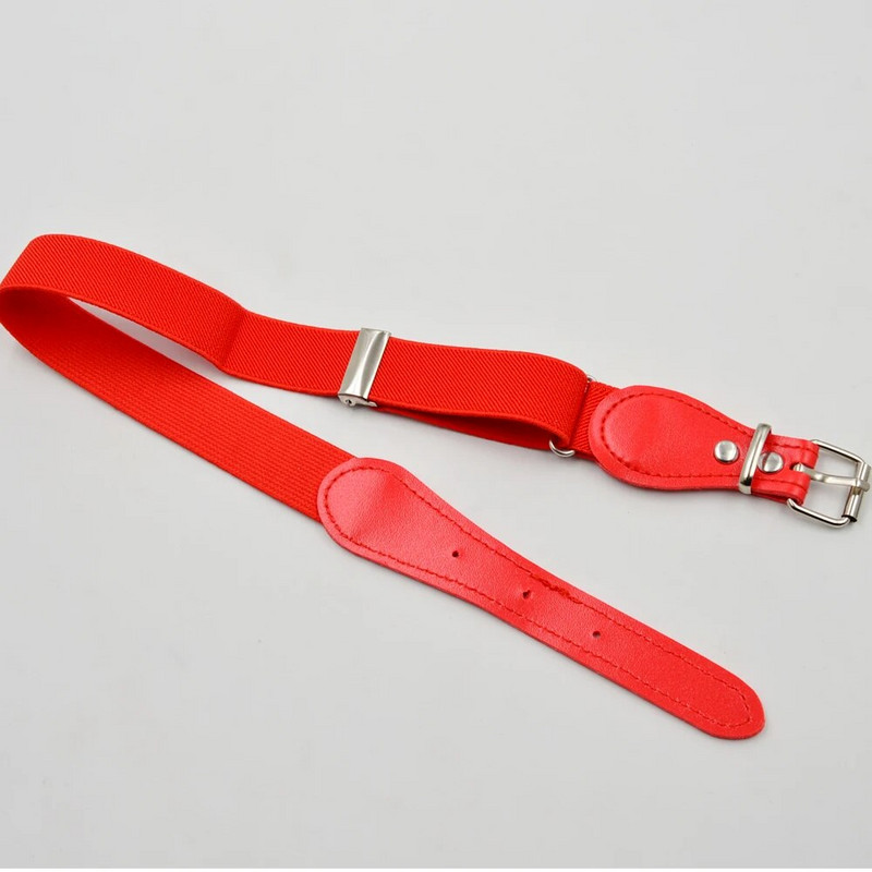 Candy Color 1 Inch Wide Kids Παιδική ελαστική ζώνη μέσης για αγόρια κορίτσια