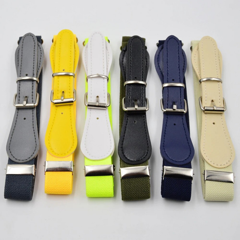 Candy Color 1 Inch Wide Kids Παιδική ελαστική ζώνη μέσης για αγόρια κορίτσια