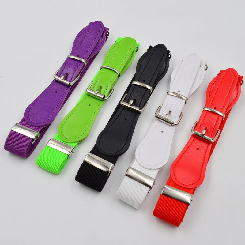 Candy Color 1 Inch Wide Kids Παιδική ελαστική ζώνη μέσης για αγόρια κορίτσια