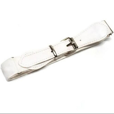 Dječji remen u boji slatkiša Djevojčice/dječaci Elastični remen oko struka Metalna kopča Dječja kožna visokokvalitetna bijela/crvena traka Remeni Moda