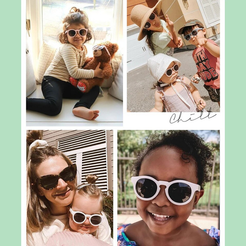 2023 Kids Personality Classic Outdoor Sun Protection Saulesbrilles Zēniem Meitenēm Krāsas Aizsargā Acis Baby UV400 Saulesbrilles Bērniem