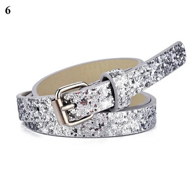 Sakausējuma sprādze Mākslīgās ādas sequins Bērnu jostas Meitenes vienkrāsains Krāsains jostasvieta Mode Jaunas Sieviešu Regulējamas Bērnu jostas