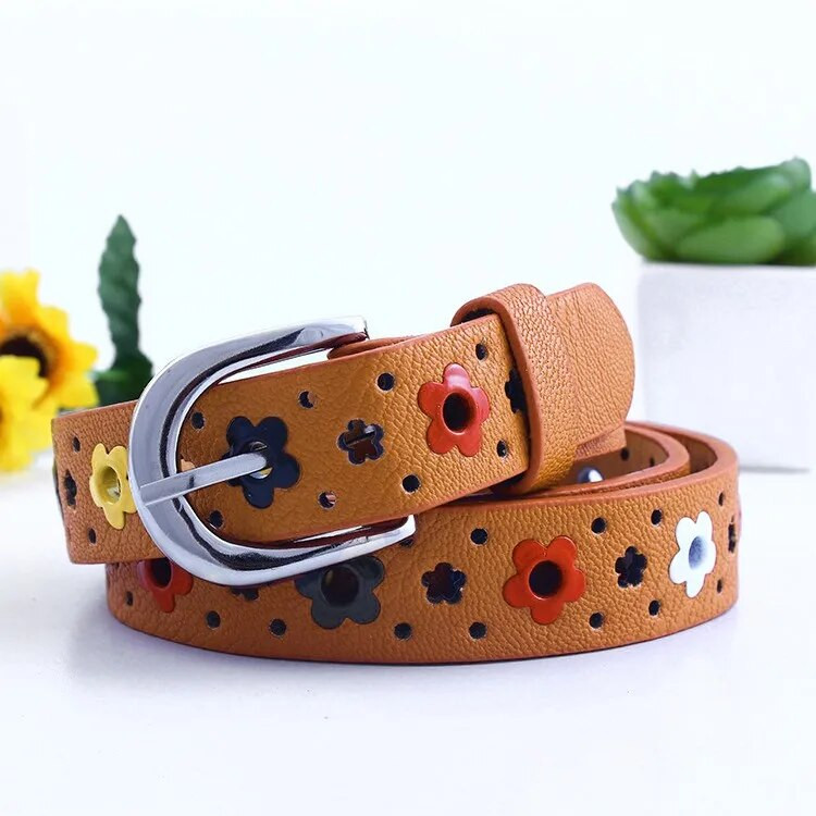 Μωρό Παιδιά Αγόρια Κορίτσια PU Δερμάτινη Ζώνη Μέσης Πόρπη Ρυθμιζόμενη Μόδα 6 Χρώματα Παιδική Ελαστική Δερμάτινη Μέση