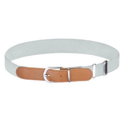 AWAYTR Novi platneni elastični remen za djecu, rastezljivi remen s kopčom od legure igle za dječake, djevojčice, PU spojene trake za pojas, podesivi remen