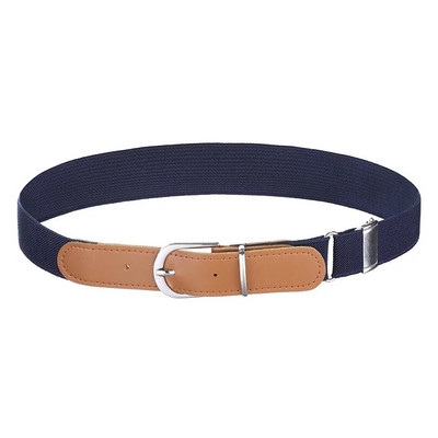 AWAYTR Novi platneni elastični remen za djecu, rastezljivi remen s kopčom od legure igle za dječake, djevojčice, PU spojene trake za pojas, podesivi remen