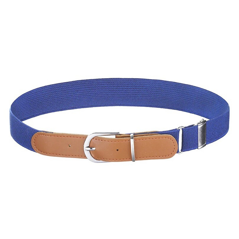 AWAYTR Novi platneni elastični remen za djecu, rastezljivi remen s kopčom od legure igle za dječake, djevojčice, PU spojene trake za pojas, podesivi remen