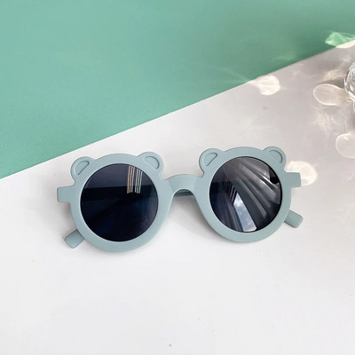 Bērni Zēns Meitene Jauki Leopards Divu krāsu karikatūra Lāča formas Apaļas Saulesbrilles Bērni Vintage Saulesbrilles UV400 Aizsardzība Classic