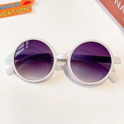 Bērni Zēns Meitene Jauki Leopards Divu krāsu karikatūra Lāča formas Apaļas Saulesbrilles Bērni Vintage Saulesbrilles UV400 Aizsardzība Classic