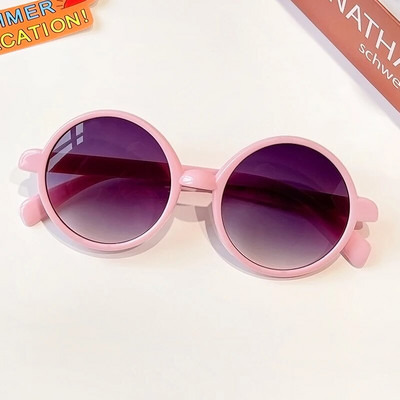 Bērni Zēns Meitene Jauki Leopards Divu krāsu karikatūra Lāča formas Apaļas Saulesbrilles Bērni Vintage Saulesbrilles UV400 Aizsardzība Classic