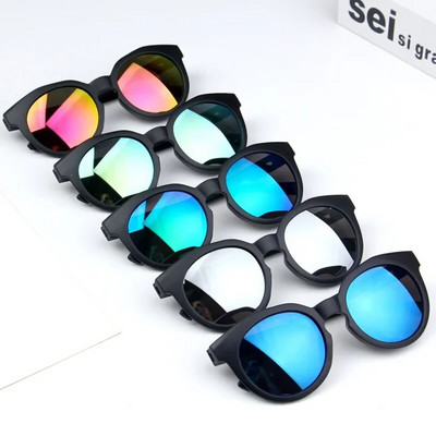 Παιδικά γυαλιά ηλίου Πολύχρωμος ανακλαστικός καθρέφτης Hot Sale για αγόρια κορίτσια Παιδιά Classic Retro Cute γυαλιά ηλίου Στρογγυλά γυαλιά UV400
