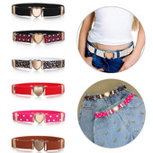 Dječji elastični pojasevi, rastezljivi pojas za djevojčice, podesivi pojas u obliku srca, uniformni pojas za tinejdžerske haljine, modni dodaci