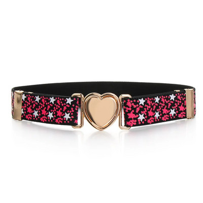 Dječji elastični pojasevi, rastezljivi pojas za djevojčice, podesivi pojas u obliku srca, uniformni pojas za tinejdžerske haljine, modni dodaci