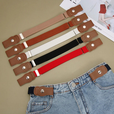Child Kids Buckle-Free Elastic Belt Stretch Canvas Belt For Boys Girls Adjustable Children Belts For Jeans Pants