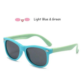 Слънчеви очила Детски поляризирани детски класически маркови дизайнерски очила с нитове TAC TR90 Гъвкави сенници за предпазна рамка за момче момиче