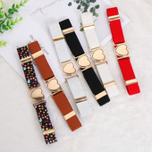 Μόδα ρυθμιζόμενη Παιδική ελαστική ζώνη μέσης για τζιν Ζώνη εφηβικής πόρπης καρδιά για φορέματα Μαύρη λευκή ζώνη άγρια ζώνη