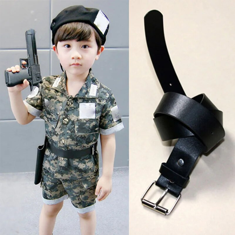 Laba kvalitāte Bērni Modes Ādas Jostas Zēniem Meitenēm Bērnam Vidukļa Siksna Pu Jostas Biksēm Džinsi Bikses Regulējamas Z30