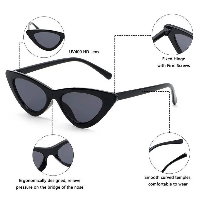 Uued laste päikeseprillid Moodsad Retro kassisilmaga päikeseprillid poistele Tüdrukutele vanuses 3–9 aastat polariseerimata päikeseprillid Trendikas peoleoos