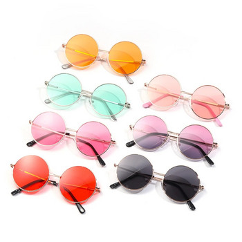 Детски сладки бонбонени слънчеви очила Момчета Момичета Ретро слънчеви очила с кръгла рамка UV 400 Диви британски стил Аксесоари за детски очила