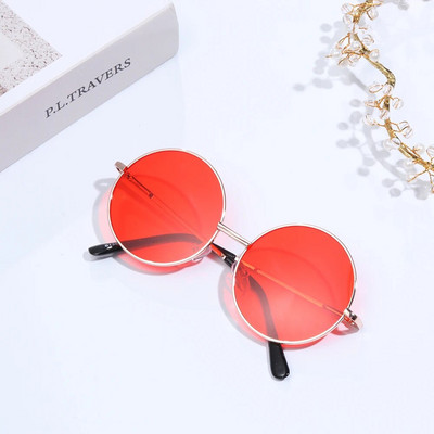Kids Cute Candy Color Saulesbrilles Zēni Meitenes Retro apaļš ietvars Saulesbrilles UV 400 Savvaļas britu stila bērnu briļļu aksesuāri