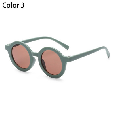 Kids Cute Candy Color Saulesbrilles Zēni Meitenes Retro apaļš ietvars Saulesbrilles UV 400 Savvaļas britu stila bērnu briļļu aksesuāri
