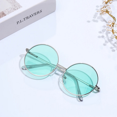 Kids Cute Candy Color Saulesbrilles Zēni Meitenes Retro apaļš ietvars Saulesbrilles UV 400 Savvaļas britu stila bērnu briļļu aksesuāri