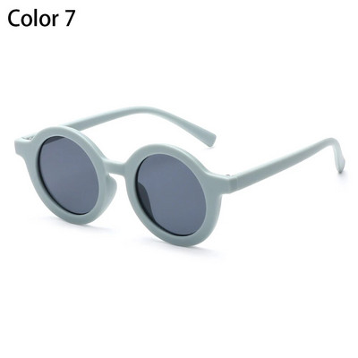 Kids Cute Candy Color Saulesbrilles Zēni Meitenes Retro apaļš ietvars Saulesbrilles UV 400 Savvaļas britu stila bērnu briļļu aksesuāri