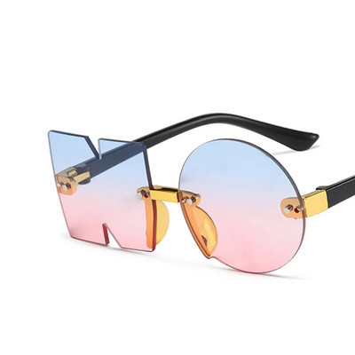 Vintage sunčane naočale bez okvira s ogledalom Dječja moda Unikatne naočale bez slova Djevojčice Dječaci Punk naočale sjenila UV400 Dječje sunčane naočale