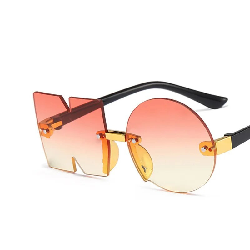 Vintage sunčane naočale bez okvira s ogledalom Dječja moda Unikatne naočale bez slova Djevojčice Dječaci Punk naočale sjenila UV400 Dječje sunčane naočale